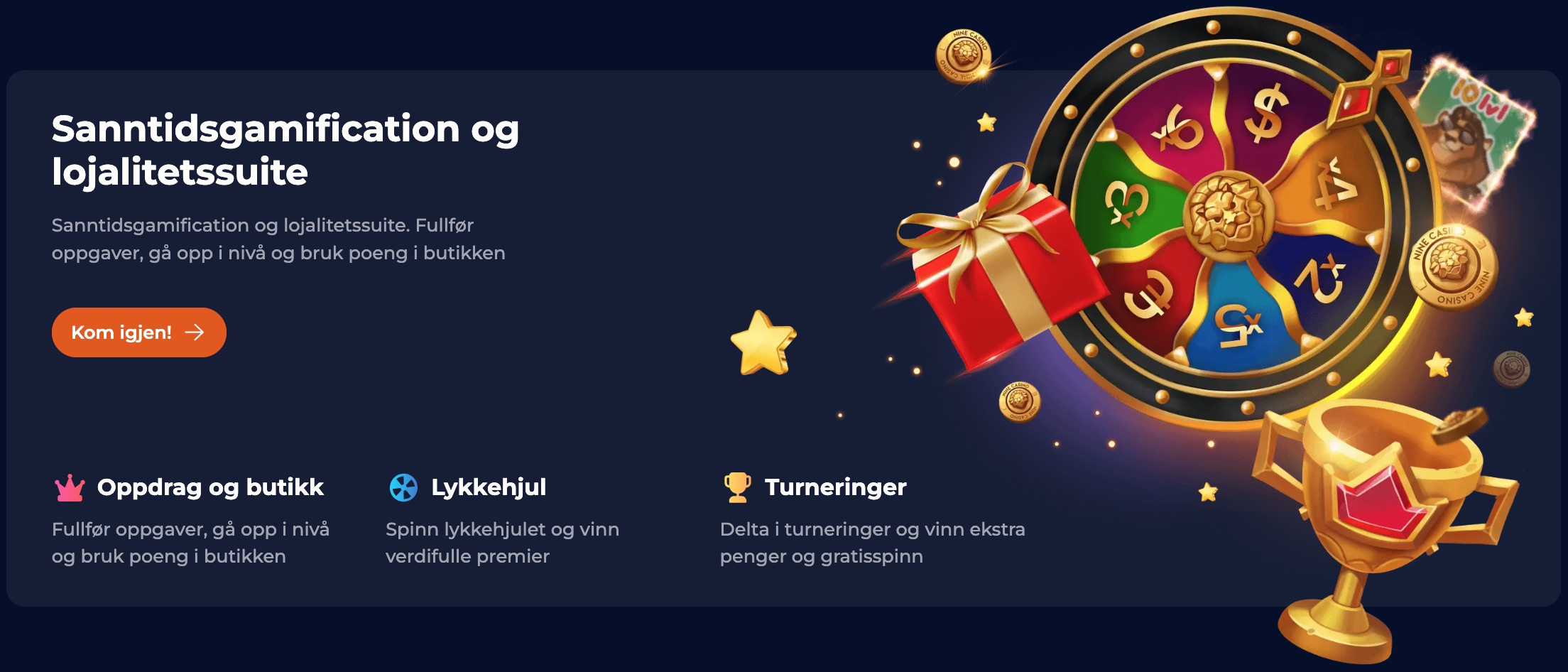 Bli med i Nine Casino