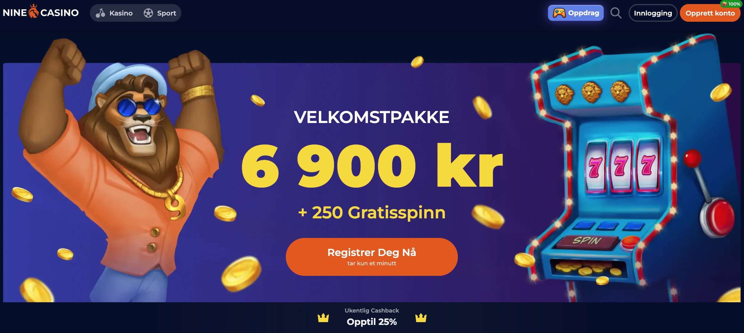 Velkomstpakke Nine Casino